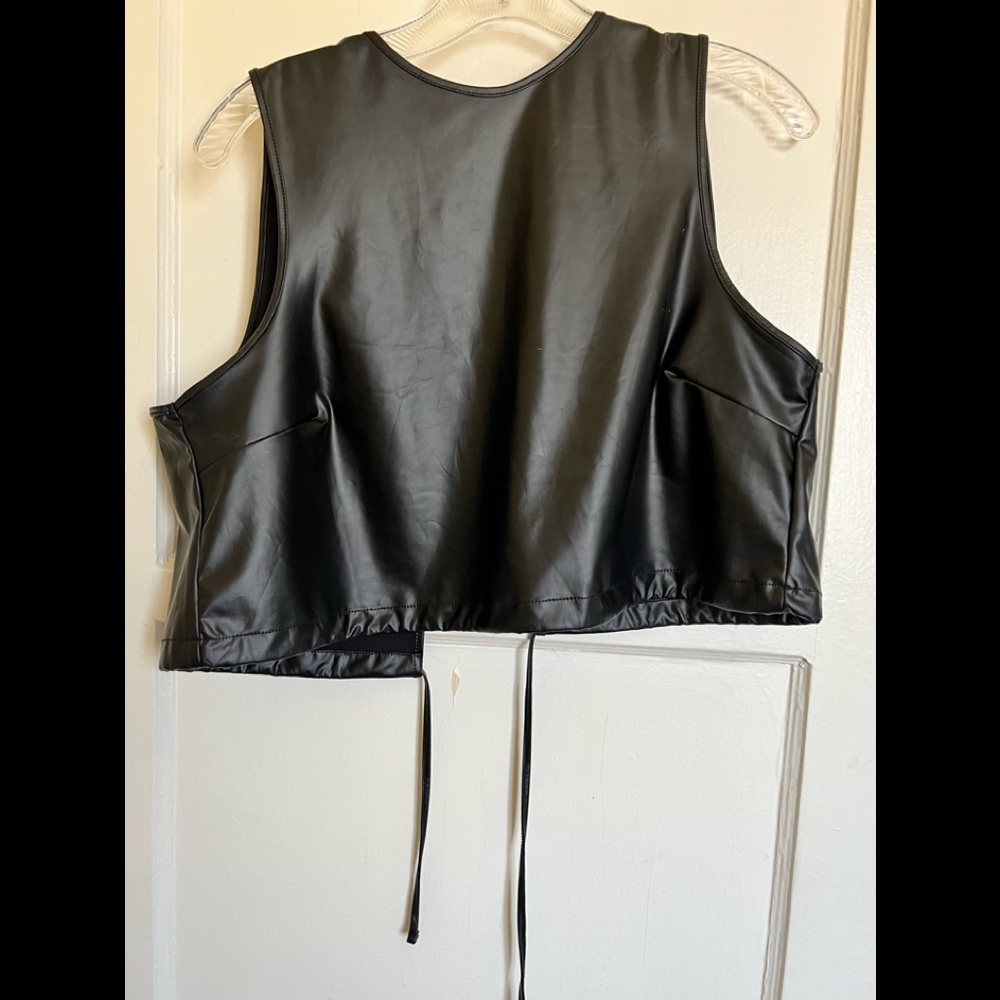 Forever 21, faux leather vest, size M
